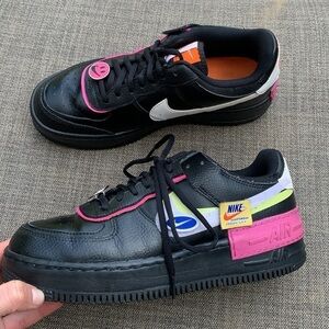Nike Air Force 1‎ Shadow Cosmic Fuchsia Velcro Swoosh Removable Patch size 9.5